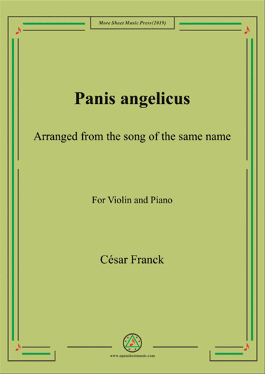 Franck-Panis angelicus,for Violin and Piano