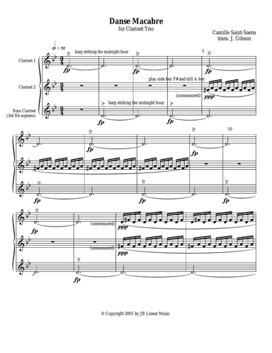 Danse Macabre for Clarinet Trio