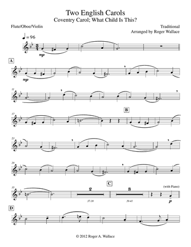 Two English Carols (Coventry Carol; What Child Is This?)