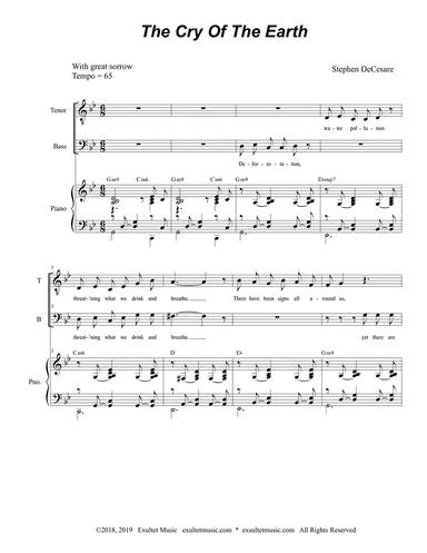 The Cry Of The Earth (Duet for Tenor and Bass Solo)