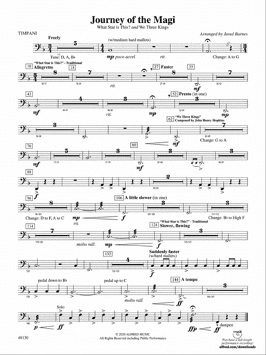Journey of the Magi: Timpani