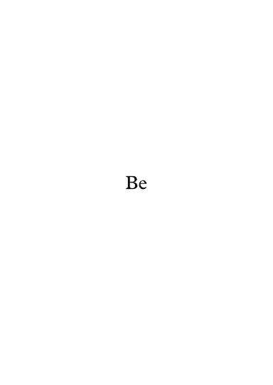 Be - Choir (Acappella) SATB