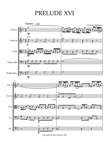 PRELUDE XVI FOR STRING ORCHESTRA