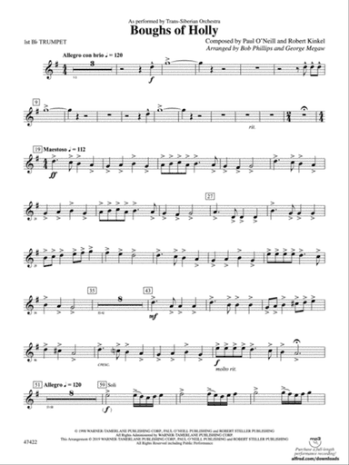 Boughs of Holly: 1st B-flat Trumpet