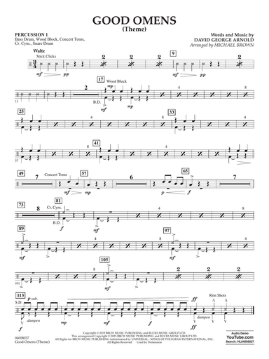 Good Omens (Theme) (arr. Michael Brown) - Percussion 1