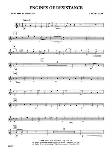 Engines of Resistance: B-flat Tenor Saxophone