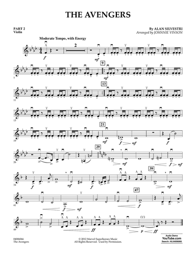 The Avengers (arr. Johnnie Vinson) - Pt.2 - Violin