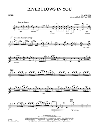 River Flows In You - Violin 1