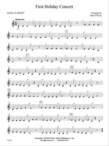 First Holiday Concert: 2nd B-flat Clarinet
