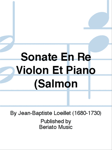 Sonate En Re Violon Et Piano (Salmon