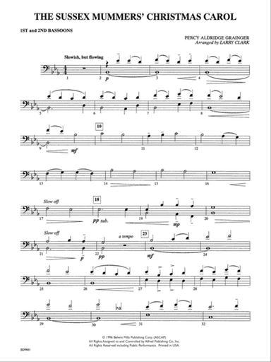 The Sussex Mummers' Christmas Carol: Bassoon