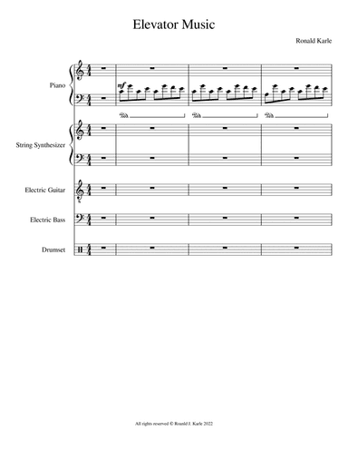 Elevator Music - Score Only