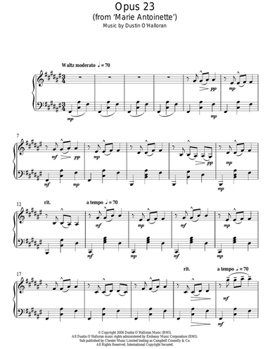 Opus 23 (from Marie Antoinette)