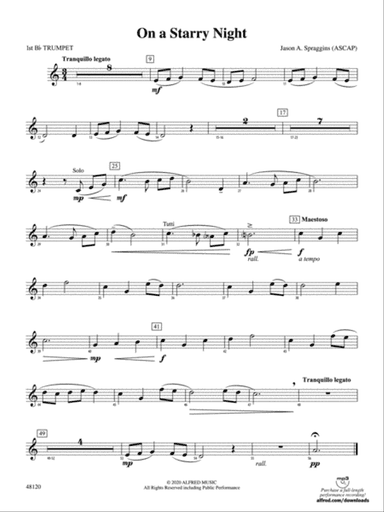 On a Starry Night: 1st B-flat Trumpet