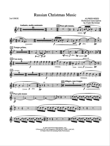 Russian Christmas Music: 2nd Oboe