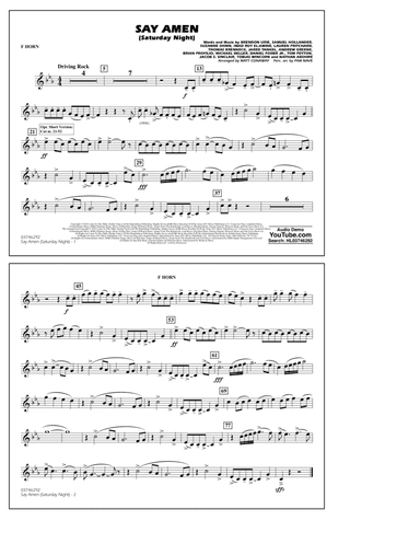 Say Amen (Saturday Night) (arr. Matt Conaway) - F Horn