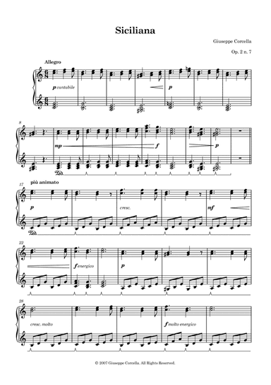 Siciliana Op. 2 No. 7