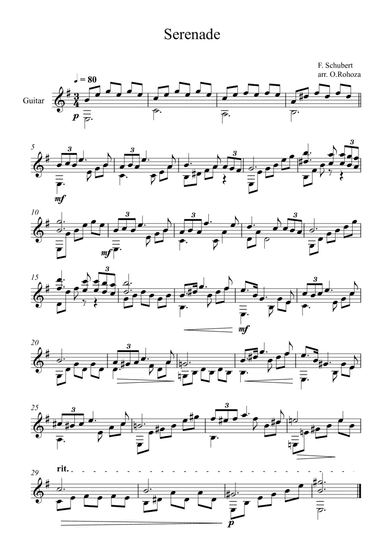 Serenade - Franz Schubert (Guitar)