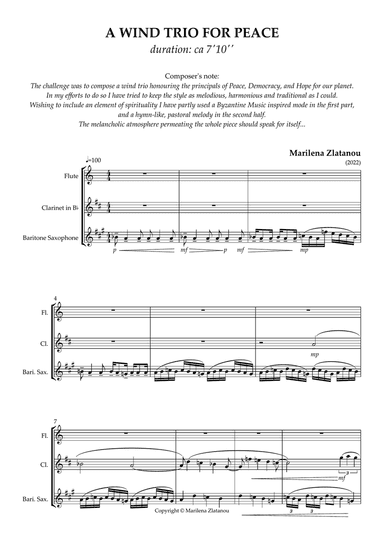 A WIND TRIO FOR PEACE