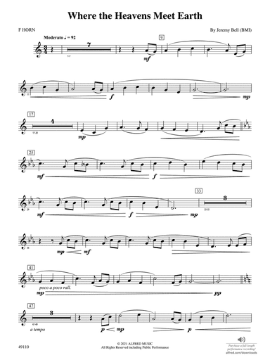 Where the Heavens Meet Earth: 1st F Horn