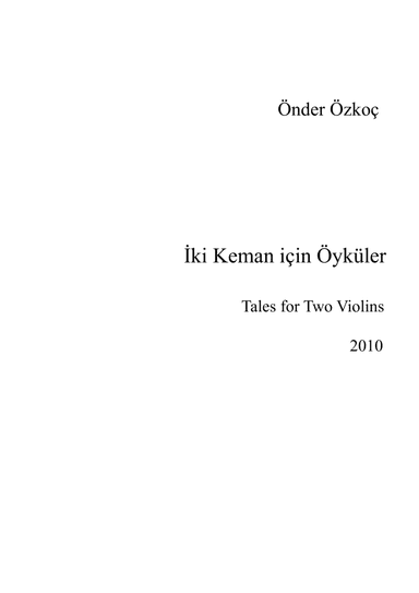 Tales for Two Violins