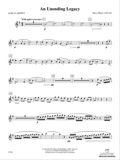 An Unending Legacy: 1st B-flat Clarinet