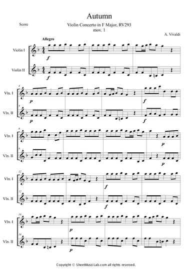 The Four Seasons: Autumn 1st Movement