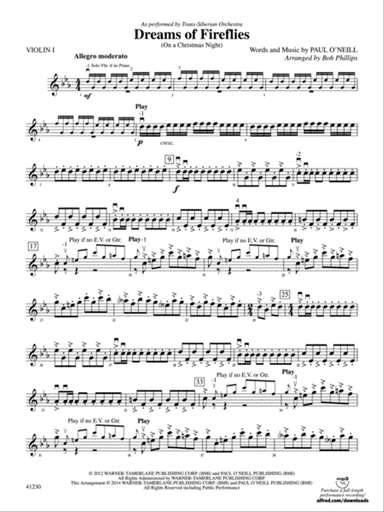 Dreams of Fireflies: 1st Violin