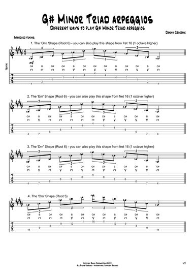 G# Minor Triad Arpeggios (5 Ways to Play)