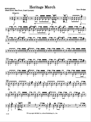Heritage March: 1st Percussion