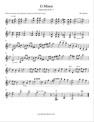 G Minor (Espressione II No.7)