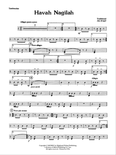 Havah Nagilah: 2nd Percussion