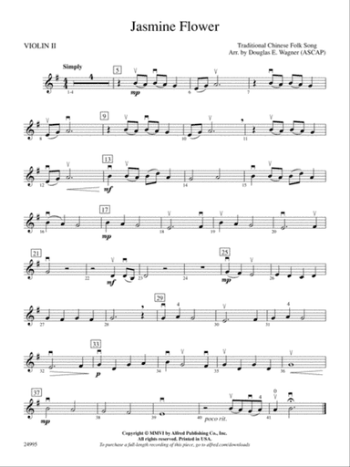 Jasmine Flower: 2nd Violin