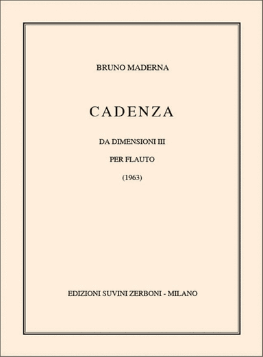 Cadenze da Dimensioni III (1963)