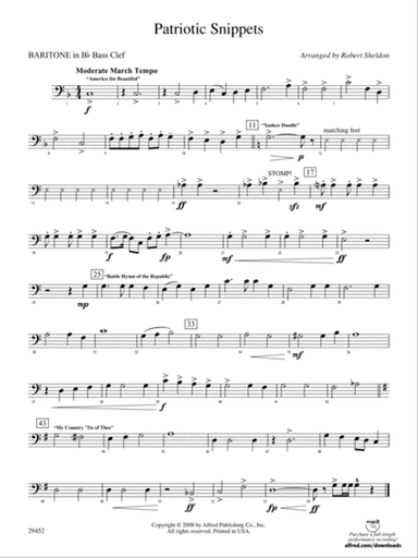 Patriotic Snippets: (wp) B-flat Baritone B.C.