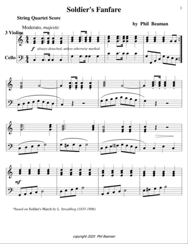 Soldier's Fanfare-string quartet