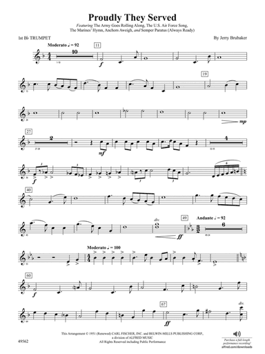 Proudly They Served: 1st B-flat Trumpet