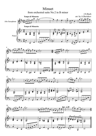 Minuet and Scherzo from orchestral suite No.2 in B minor