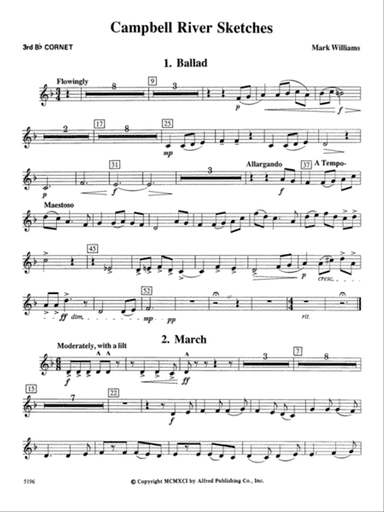 Campbell River Sketches: 3rd B-flat Cornet