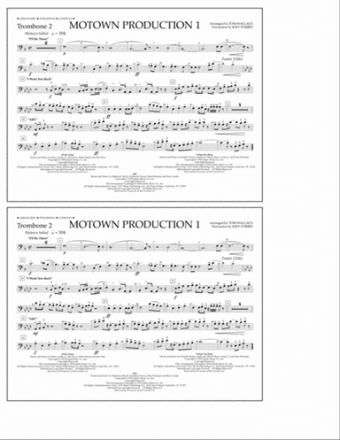 Motown Production 1(arr. Tom Wallace) - Trombone 2