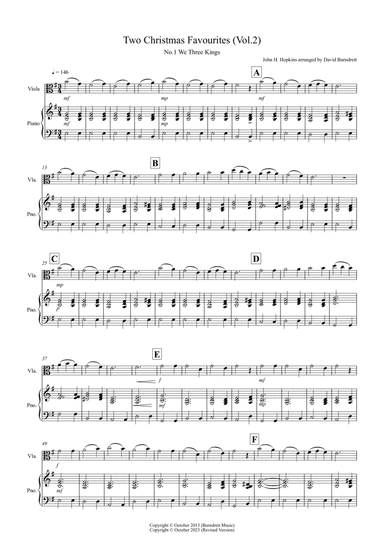 2 Christmas Favourites for Viola and Piano (volume two)