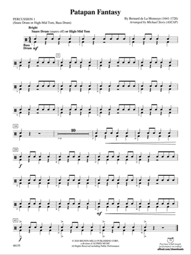 Patapan Fantasy: 1st Percussion