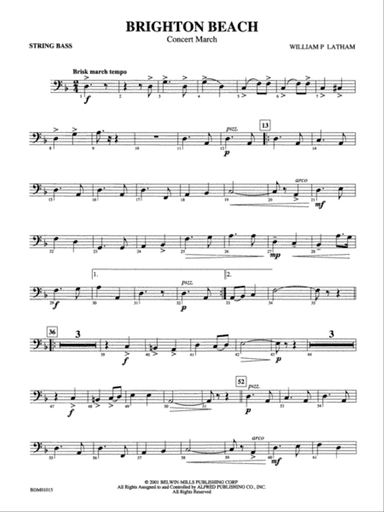 Brighton Beach (Concert March): String Bass
