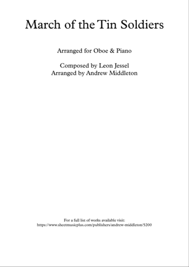 March of the Tin Soldiers arranged for Oboe and Piano