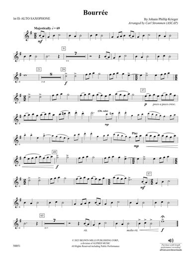 Bourrée: E-flat Alto Saxophone