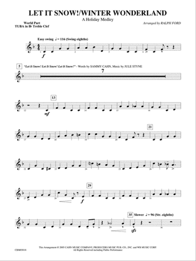 Let It Snow! / Winter Wonderland: WP B-flat Tuba T.C.