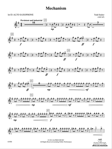 Mechanism: E-flat Alto Saxophone