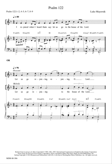 Psalm 122 (Downloadable)