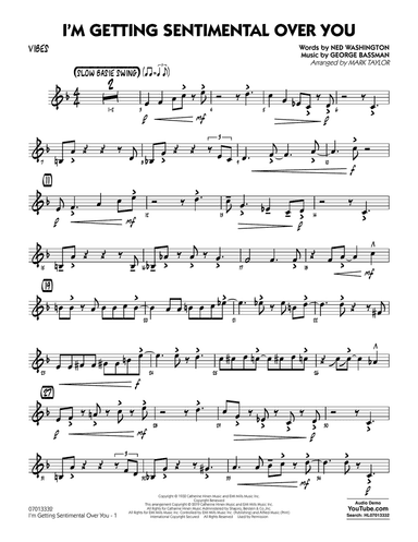 I'm Getting Sentimental Over You (arr. Mark Taylor) - Vibes