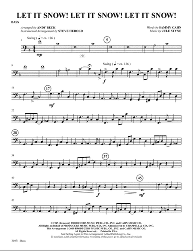 Let It Snow! Let It Snow! Let It Snow!: String Bass